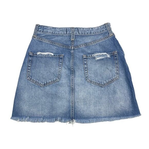 ABERCROMBIE & FITCH Zoe Natural Rise Vintage A-Line Denim Skirt Sz 00 - Picture 4 of 4